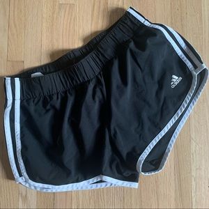 (20% off 3+!) Adidas Black running shorts • size medium